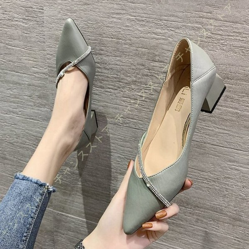 パンプス 痛くない 結婚式 レディース ポインテッドトゥパンプス 黒 シューズ かかと踏める ウェディングシューズ ローヒール 太ヒール ブライダルシューズ 通販 Lineポイント最大get Lineショッピング