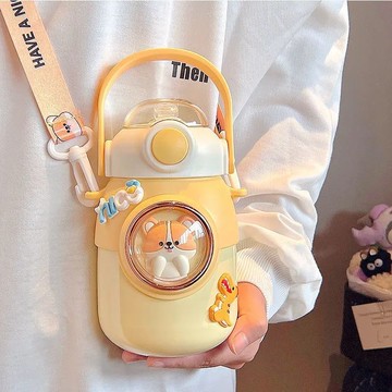 免運🎄大肚保溫杯大容量女高顏值水杯子帶吸管學生可愛便攜揹帶水壺保冷保溫杯 保溫瓶 水壺 咖啡杯 吸管杯 隨行杯  環保