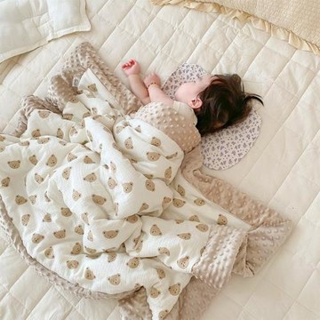 寶寶春夏蓋毯兒童空調被幼兒園被子秋冬嬰兒棉被新生兒安撫豆豆絨