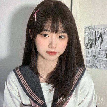 漫真假發女長發網紅自然lolita假發甜美可愛jk中長鎖骨發全頭套
