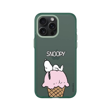 iPhone 15 Pro Max Clear 憂墨綠 - 史努比 Snoopy - 冰淇淋甜筒