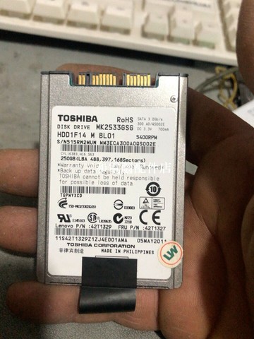 東芝 MK2533GSG 250G 1.8寸 SATA 筆記本硬碟 5400轉 測試良好【三和電腦配件店】
