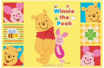 asdfkitty*迪士尼小熊維尼小豬野餐墊-90*60公分-日本正版商品