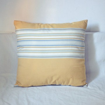 【協貿】百搭簡約現代黃色大條紋沙發方形抱枕含芯