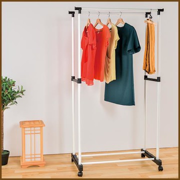 IKLOO_簡約雙桿升降曬衣架