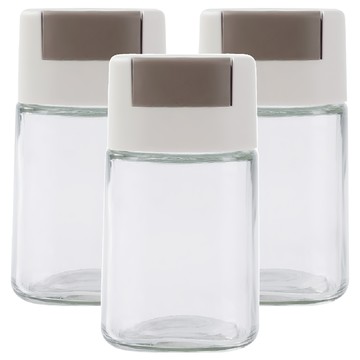 水幻奇境 魚糧餵食瓶 Set 3個 定量出糧 一按出糧 0.5g/次 密封防塵  1組  5.7 x 10.5 x 5cm