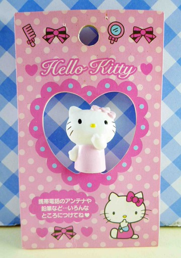 【震撼精品百貨】Hello Kitty 凱蒂貓 KITTY貼紙-天線頭-粉嗚嘴 震撼日式精品百貨