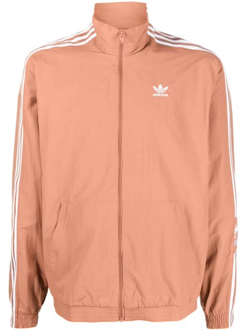 adidas - logo-embroidered high-neck jacket - men - Recycled Polyamide/Recycled Polyester - XL - Neutrals