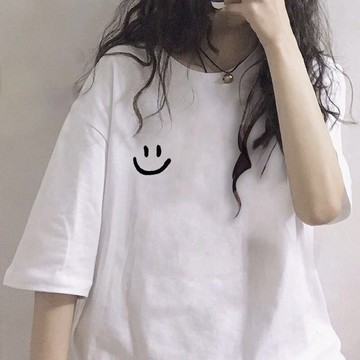 【砂糖夢境】2021新款原宿Bf風半袖上衣夏季白色短袖T恤女寬鬆韓版學生打底衫