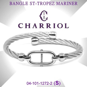 CHARRIOL夏利豪 Bangle St-tropez Mariner水手航海銀鍊節鋼索手環S款 C6(04-101-1272-2)