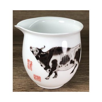 清倉景德鎮陶瓷中式公道杯白瓷杯茶海功夫泡茶分茶器宮廷風釉上彩