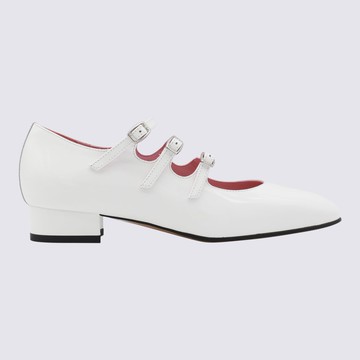 Carel White Leather Pumps