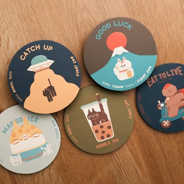 Furry Zoo 硅藻土 吸水 軟杯墊 - 五款可選