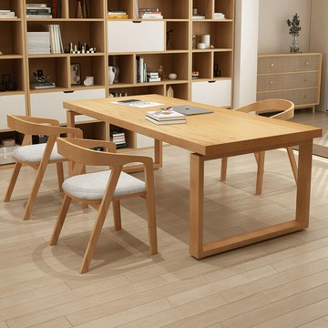 ??快速出貨?? 公司貨 北歐實木辦公桌 簡約家用書房學習書桌 辦公室原木單人辦公電腦桌