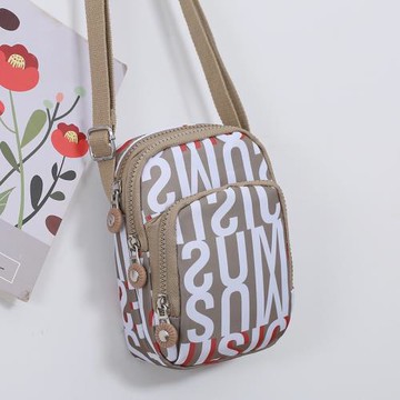 手機包女斜挎夏季新款迷你小包包帆布包潮百搭豎款單肩鑰匙零錢包
