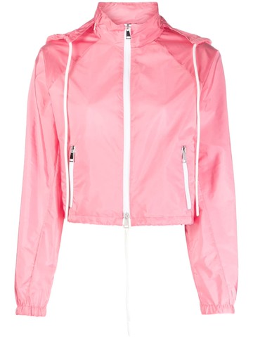 Moncler - drawstring-detailed hooded jacket - women - Polyamide - 4 - Pink