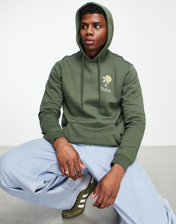 Hurley Country hoodie in khaki-Green