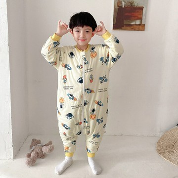 秋冬季夾棉保暖男女寶寶80G棉睡袋可外穿兒童拉鏈分腿式防踢睡袋鑫弘-萌寶童裝可開發票