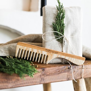 tek 天然梣木寬齒梳 漾髮梳