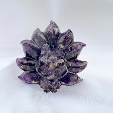 水晶擺飾【九尾狐 紫水晶】貴人運 事業運 開智慧