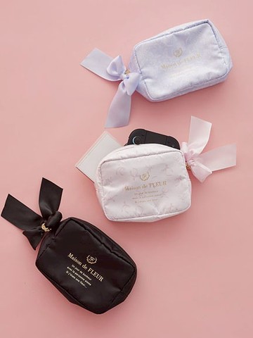 甜美蝴蝶結多功能方形收納包(08001300300) - Maison de FLEUR