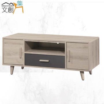 文創集 法薇4尺二門單抽電視櫃