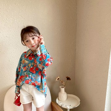 春季滿印油畫風襯衫