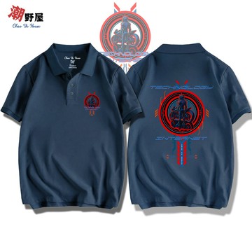 潮野屋 賽博騎士 科技網路 重機 戰神 POLO衫 短T 衣服 短袖上衣 潮T 可愛 潮流 街頭 WPD-1278