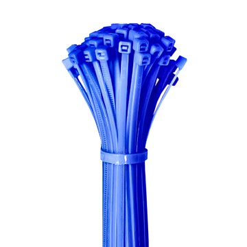 POLYWELL 自鎖式尼龍束線帶 PW15-T65-0072 5 x 300mm 藍色 100個  1組