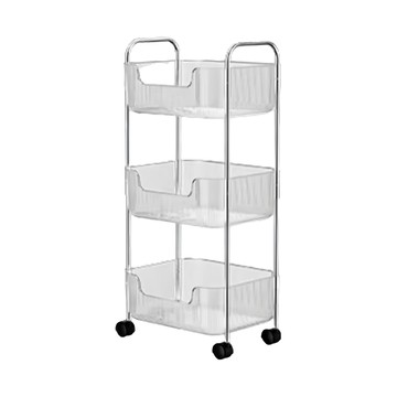 FAmILyLIFE 生活 U型加高防摔置物架 3層款 附掛籃 3個 A-225 37.5 x 29.5 x 81cm 2732g  3層  透明