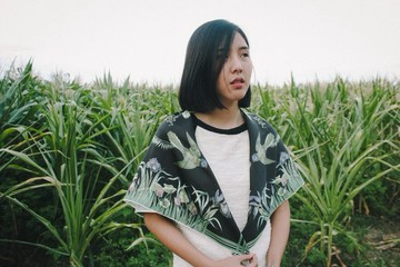 floresta 絲巾（黑色）