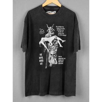 The Devil Rides Out 魔鬼出擊60S恐怖電影短袖水洗純棉透氣男T恤