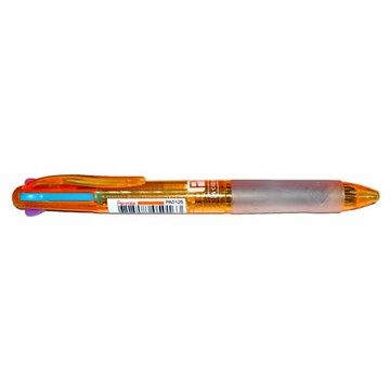 【文具通】Penrote 筆樂 NO.PA0125 4色原子筆透明橘桿 A1011656【APP滿額下單4%點數(單一帳號最高1000點)】7/31止