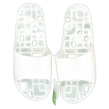 TAY SONG 太松 方格排水浴室拖鞋 台灣製 L  白色  1雙