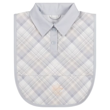 Bjallra OF SWEDEN 瑞典比亞拉 防水口袋圍兜-學院灰 前端大口袋 搜集食物碎屑 超大魔鬼氈 好穿脫 瑞典設計  1個