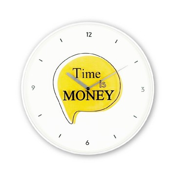 掛鐘/壁鐘 時間就是金錢勵志靜音掛鐘 - Time is money