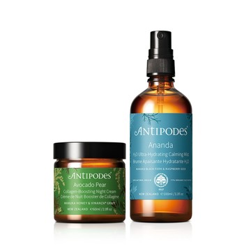 【Jollyard 潔麗雅】Antipodes 修護抗皺組(酪梨晚霜 60ml+千年永泉化粧水100ml)