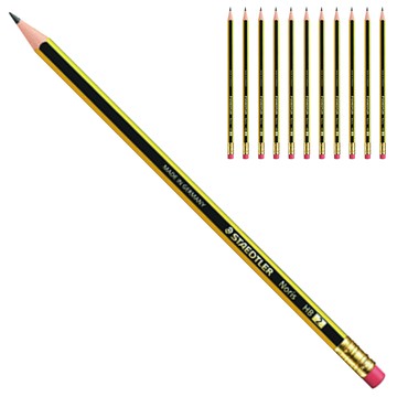 STAEDTLER 施德樓 Noris 122 橡皮擦鉛筆  HB  12支