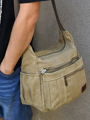 單肩包 斜挎包 通勤包 休閒包 帆布包 側背包 背包男 簡約斜挎包 厚實帆布包 大容量斜挎包 男包 背包 新款斜挎包