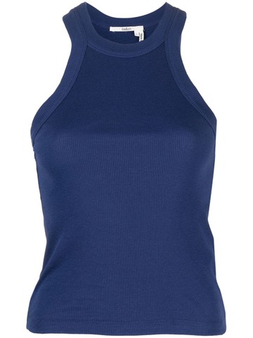 Ba&Sh - Cynda fine-ribbed cotton tank top - women - Cotton - 3 - Blue
