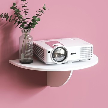 免打孔投影儀支架床頭置物架壁掛收納盒墻上墻壁收納架子掛壁托盤