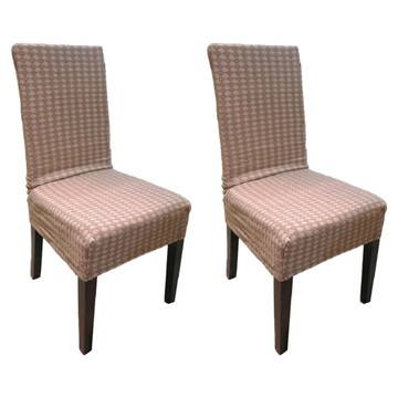 J&N 餐椅套 彈性椅套 餐椅保護套 餐廳椅套 家用椅套  2個  Chair  高雅格紋