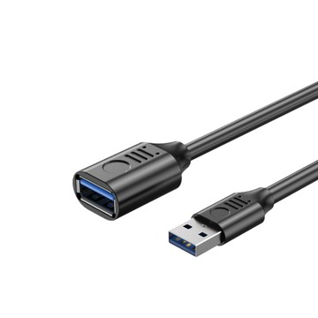 MoZuo 高速傳輸 USB3.0 公對母 數據連接延長線 黑 直頭 3M