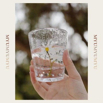隔日到貨｜手繪花朵玻璃杯 咖啡水杯 果汁牛奶杯 酒杯可愛造型隨行杯 居家杯子｜MYUMYU 沐慕家居 台灣