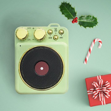 YX新款復古音箱迷你音響臺灣爆款原子黑膠唱機創意禮品【北歐家居生活】