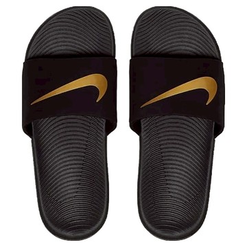 NIKE 耐吉 兒童款 KAWA SLIDE GS/PS 運動拖鞋 819352-003  黑色 + 金色  24cm