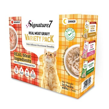 常溫鮮食 Signature7心寵-貓餐包-日享套餐 14入組 (50g*14入｜700g) (SN-PH-08)