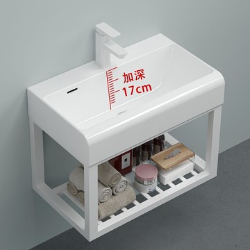 免運 浴室櫃  小戶型浴室櫃  加深洗手盆 陶瓷一體小戶型迷你洗臉盆 洗漱盆 家用小型衛生間浴室柜 可開發票 全館八折 工廠現貨直銷 新品特價 y9056