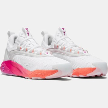 Under Armour 訓練鞋 Project Rock 7 女鞋 白 粉紅 健身 穩定 緩震 運動鞋 UA 3027601101