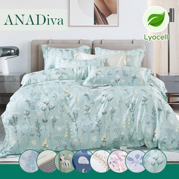 【ANADiva】吸濕排汗萊賽爾天絲 兩用被床包組(單/雙/加/特/多款任選)床包/床單/被套/被單/床組